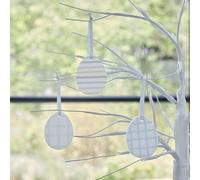 Ginger Ray Uova di Pasqua in ceramica dipinta, decorazioni da appendere ai rami dell'albero di Pasqua, confezione da 3