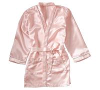 Ginger Ray Vestaglia in raso rosa con occhi assonnati ricamati per bambine 10-12 anni