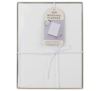 Ginger Ray Wedding Planner bianco goffrato con 49 pagine dorate con bordi dorati, regalo per la futura sposa