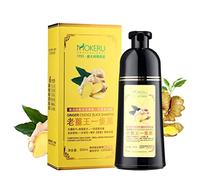 Ginger Shampoo Herbal Natural Fast Blacking Gray Hair Dye Black Shampoo Dye for Hair Coloring Anti-Hair Loss Hair Care Natural Black Hair Shampoo (3 PCS)