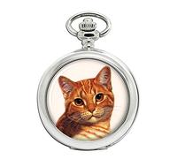 Ginger Shorthair Cat Full Hunter Orologio da tasca