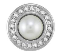 Ginger Snaps Bottone automatico bianco perlato con strass