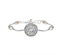 Ginger Snaps Braccialetto Blaire in metallo misto | Collezione di gioielli a scatto personalizzabile e regolabile | Scegli i tuoi ciondoli a bottone per collane, bracciali | Dimensioni standard | SN96