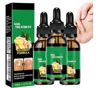 Ginger - Trattamento per unghie con supporto per unghie, 30 ml, siero per la crescita delle unghie, olio per la cura delle cuticole allo zenzero (3 pezzi)