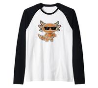 Gingerbread Axolotl Occhiali da Sole Natale Fun Maglia con Maniche Raglan