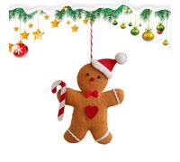 Gingerbread Charm Decor - Cartoon Tree Ornaments for Holiday Display | Festive Reusable Pendants with Cute Cookie Shapes & Hanging Ribbon Loop for Dining Table, Party Mantle, Fireplace and Window