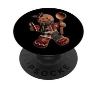 Gingerbread con cucchiaio Candy Cane PopSockets PopGrip Adesivo