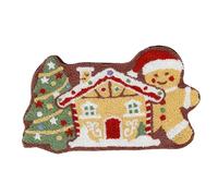 Gingerbread Door Mat - Gingerbread House Door Mats, Heavy-Duty Bathroom Rugs, 23.6x13.7 Inch Non Slip Doormat, Kitchen Bath Welcome Mat For Porch Entrance Shower Home Bedroom Room