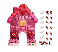 Gingerbread Golf Game, Candy Cane Sticks, Indoor Outdoor Play Set, Mini Family Party Game Home Room Holiday Gatherings Carnival Portable Fun Activity Toy for Kids Adults Festive Entertainment Use