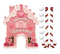 Gingerbread Golf Game Set - 35cm Valentine's Day Putting Activities - Family Game with Candy Cane Clubs and Balls for Holiday Birthday Party Night Indoor Home Living Room
