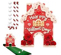 Gingerbread Golf Game Set - Candy Cane Clubs | Golf Game Valentines Day, Excellent Material, Versatile Use,Simple To Carry For Couples Men Women Golfers Family Holiday Party
