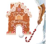 Gingerbread Golf Game Set - Christmas Wooden Toys for Kids and Adults | Holiday Miniature Indoor Golf Set, Fun Party Activity, Family Entertainment for Living Room Gatherings and Celebrations