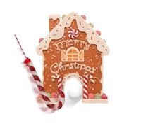 Gingerbread Golf Game Set, Small Golf Toy With Candy Cane Club & Balls, Gingerbread House Goal, Funny Christmas Games For Family