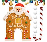 Gingerbread Golf - Gingerbread Golf Game, Christmas Mini Golfs Games Set, Candy Cane Sticks Portable Funny Indoor Outdoor Toy | Game Set For Home Room Party Holiday Gatherings Carnival