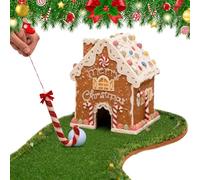 Gingerbread Golfs Game Set, Portable Mini Golfs Toy with Candy Cane Club & Balls, Funny Christmas Party Game, Holiday Indoor Outdoor Golfs Decoration Set for Home & Office