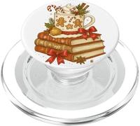 Gingerbread Hot Cocoa & Books Cozy Christmas Reader PopSockets PopGrip per MagSafe