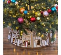 Gingerbread House, base per albero di Natale, illuminazione per albero di Natale, collare per albero di Natale, decorazione a LED, riutilizzabile, base per albero di Natale, decorazione per alberi di