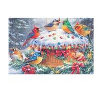 Gingerbread House Christmas Rompicapo 1000 Pezzi Per Regalo Di Battesimo Cartone Spesso Per Bambini Tema Baby Per Attività Educativa Con Confezione Regalo Da Passatempo 1000 PCS（75x50cm）