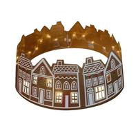Gingerbread House Christmas Tree Collar, Christmas Tree Skirt Collar, 26/28-Inch Gingerbread House LED Tree Collar, Reusable Winter Tree Ring for Festive Holiday Decor and Supplies