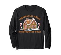 Gingerbread House Construction Crew Matching Bambini Uomini Donne Maglia a Manica