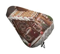Gingerbread House - Coprisedile per bicicletta, imbottito, extra largo, per donne e uomini, comodo, impermeabile, con coulisse, adatto per strada, montagna, esercizio, spin