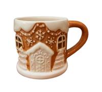 Gingerbread House Mug - Christmas Drinking Conatiner With LED Light, Holiday Beverage Mug For Collectors | Party Hosts Teachers Students Holiday Gathering Family Dinner Juice Office Kitchen