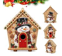 gingerbread house pearl art kit,diy christmas pearl beads art(B)