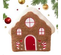 Gingerbread House Throw Pillow - Pp Cotton, Plush Gingerbread House Cushion