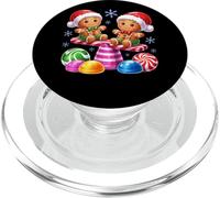 Gingerbread Kids Candy Cane Vacanza Divertimento PopSockets PopGrip per MagSafe