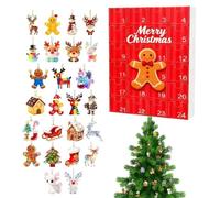 Gingerbread Man Christmas Advent Calendars 2025 | 2D Flat 24 Days Ornament, Gingerbread Man Countdown Calendars For Holiday Classroom Desk Wall Tree Kids Toddler Teen Adult Boy Girl