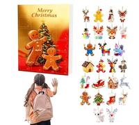 Gingerbread Man Christmas Advent Calendars 2025 | 2D Flat 24 Days Ornament, Gingerbread Man Countdown Calendars For Holiday Classroom Desk Wall Tree Kids Toddler Teen Adult Boy Girl