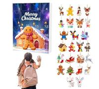 Gingerbread Man Christmas Advent Calendars 2025 | 2D Flat 24 Days Ornament, Gingerbread Man Countdown Calendars For Holiday Classroom Desk Wall Tree Kids Toddler Teen Adult Boy Girl