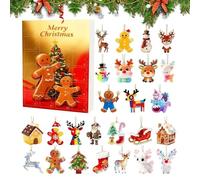 Gingerbread Man Christmas Countdown, Gingerbread Man Countdown Calendars, 24-Day 2D Acrylic Toy For Holiday Classroom Desk Wall Tree Kids Toddler Teen Adult Boy Girl Women Men Family