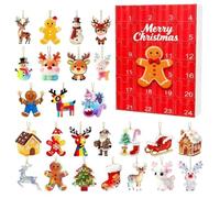 Gingerbread Man Christmas Countdown, Gingerbread Man Countdown Calendars, 24-Day 2D Acrylic Toy For Holiday Classroom Desk Wall Tree Kids Toddler Teen Adult Boy Girl Women Men Family