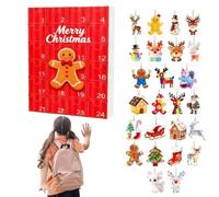 Gingerbread Man Christmas Countdown | Ornamento 2D 24 giorni 2025 | Acrilico Pan di Man Countdown Calendari | Per Vacanze Aula Scrivania Parete Albero Bambini Bambino Adolescente Adulto