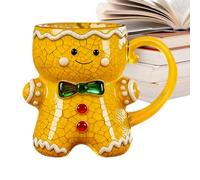 Gingerbread Man Coffee Cup - 300 ml Drinkware, Christmas Coffee Mug | Gingerbread Man Drinking Cup for Hot Chocolate, Tea, Milk, or Cocoa | Idea regalo per bambini, uomini, donne, Holiday