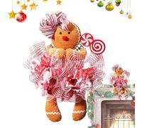 Gingerbread Man Corona Di Natale - Ornamento Di Festa, Appendino Per Vacanze | Uso Interno ed Esterno, Decorazione Albero di Pane Di Divertente, Amplificatore D'atmosfera per Natale, Accento