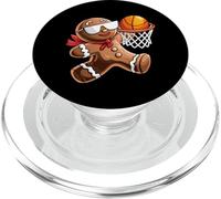 Gingerbread Man Dunk Basketball Christmas Holiday Xmas PopSockets PopGrip per MagSafe