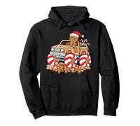 Gingerbread Man Monster Truck Natale Ragazzi Felpa con Cappuccio