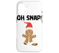Gingerbread Man Oh Snap Cookie Christmas Stocking Stuffer Custodia per iPhone 16