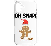 Gingerbread Man Oh Snap Cookie Christmas Stocking Stuffer Custodia per iPhone 16 Plus
