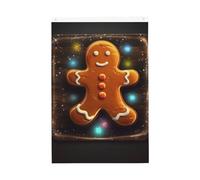 Gingerbread Man On Wooden Board Welcome Garden Flag 0,6 x 0,9 m No Fade Double Sided Casa Yard Bandiere Outdoor Banner Decor Per Cortile Portico Prato