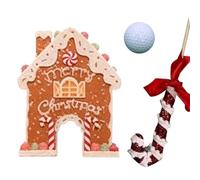 Gingerbread Mini Golf Game - Christmas Toy, Fun Gingerbread Golf Game Set | Candy Baseball & Ginger-Bread House Goal Holiday Party Carnival Games for Family Gatherings, Home, Kids, Adults