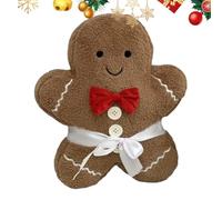 Gingerbread Pillow, Versatile Soft Sturdy Cute Christmas Stuffed Animals, Comfortable Cartoon Dolls For Baby Party Children Youth Girls Girlfriend Son Friends Daughter Kids School Family