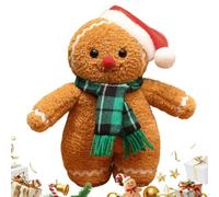 Gingerbread Plush Toy - Christmas Stuffed Animal, Cute Comfort Doll