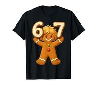 Gingerbread Six Seven 67 Meme 6 7 Divertente Natale Ragazzi Bambini Maglietta