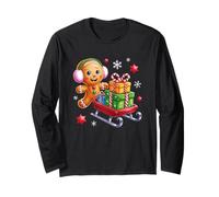 Gingerbread Sledging Presenta Divertimento Natalizio Maglia a Manica