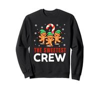 Gingerbread The Sweetest Crew Matching Divertente Natale Felpa