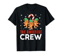 Gingerbread The Sweetest Crew Matching Divertente Natale Maglietta