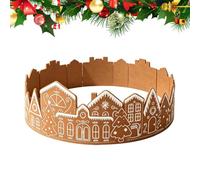 Gingerbread Tree Skirt - PVC 56x17cm | 5-Piece Light-Up Village Mat